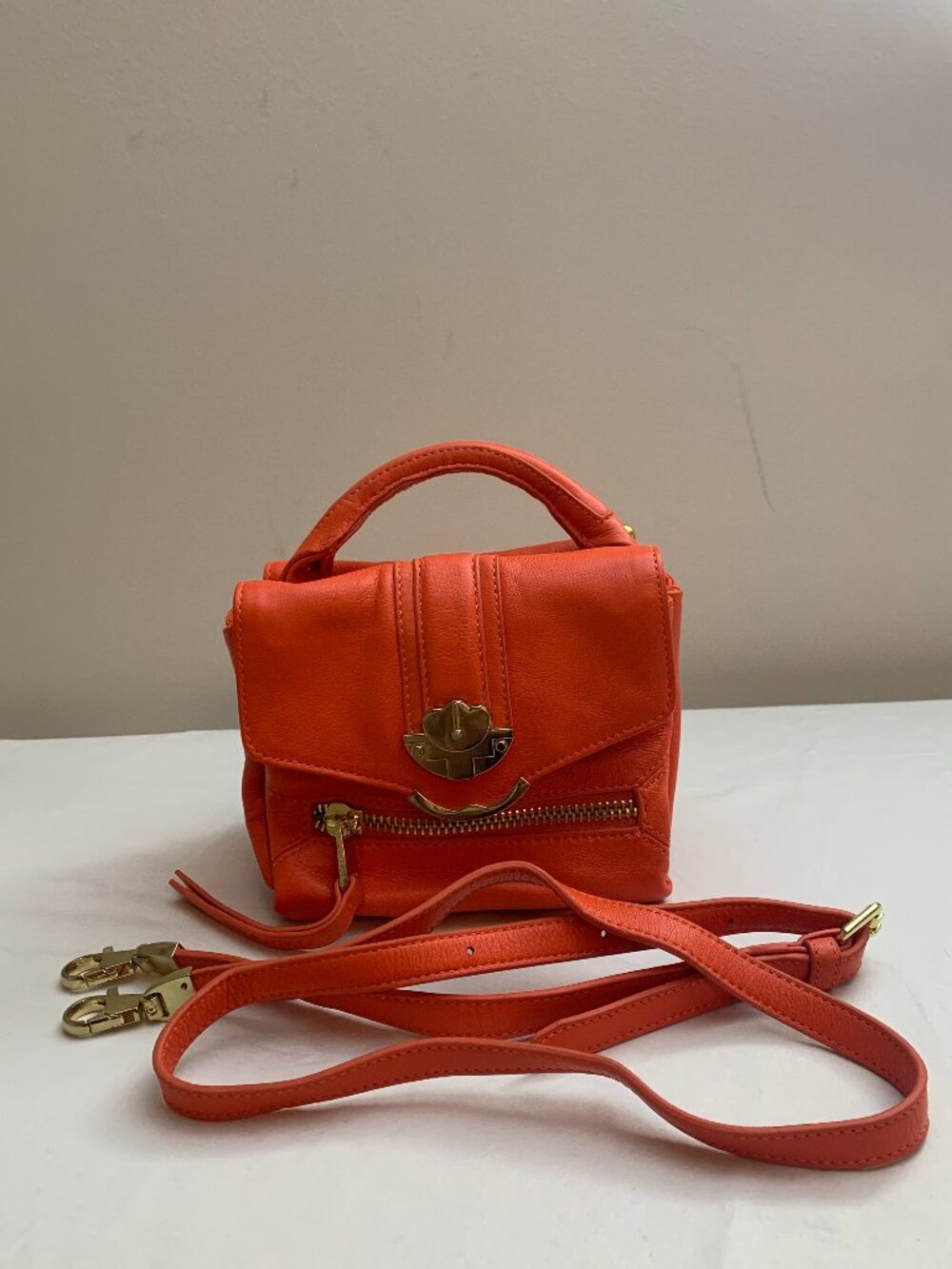 Bright Red-Orange Cynthia Rowley Mini Crossbody bag